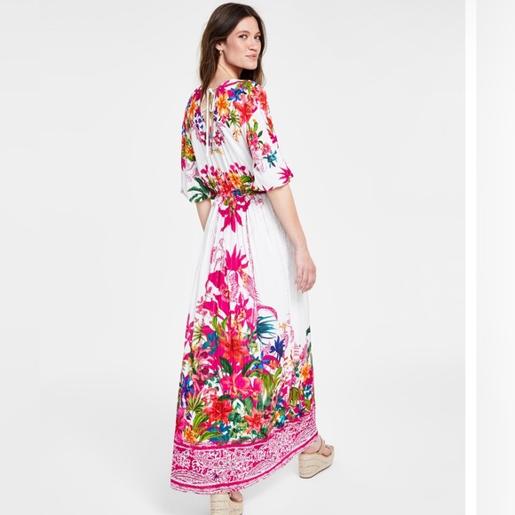 New INC International Concepts Women's Mara Garden Maxi‎ Dress, Size Medium - Picture 2 of 16